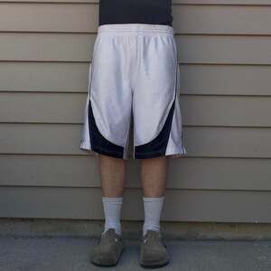CHAMPS Vintage Y2K Striped White Baggy Shorts
